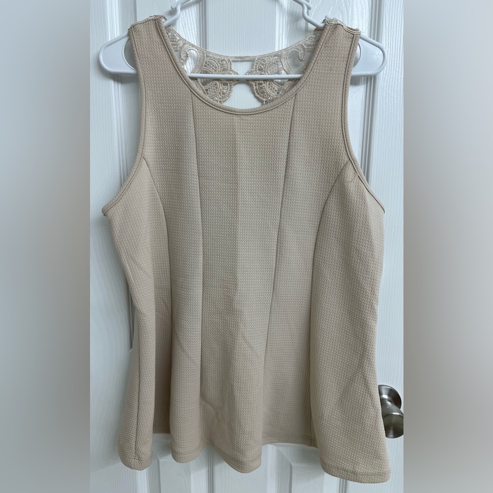 Tan peplum top